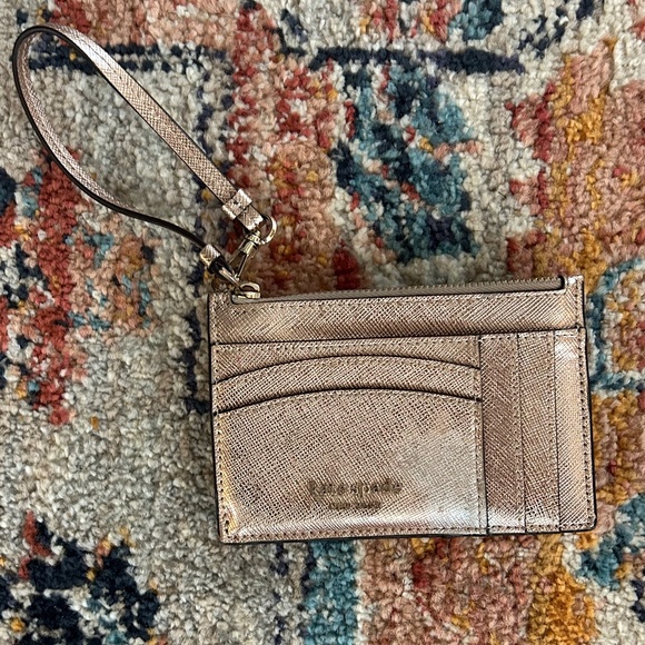 kate spade Handbags - Kate Spade Spencer Rose Gold Small Slim Wallet Wristlet